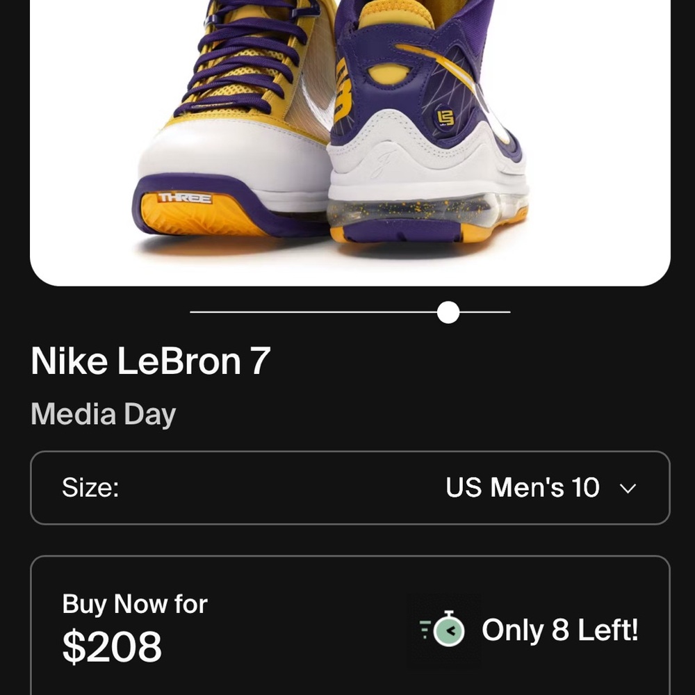 Nike LeBron 7 in Yellow, Purple, and White